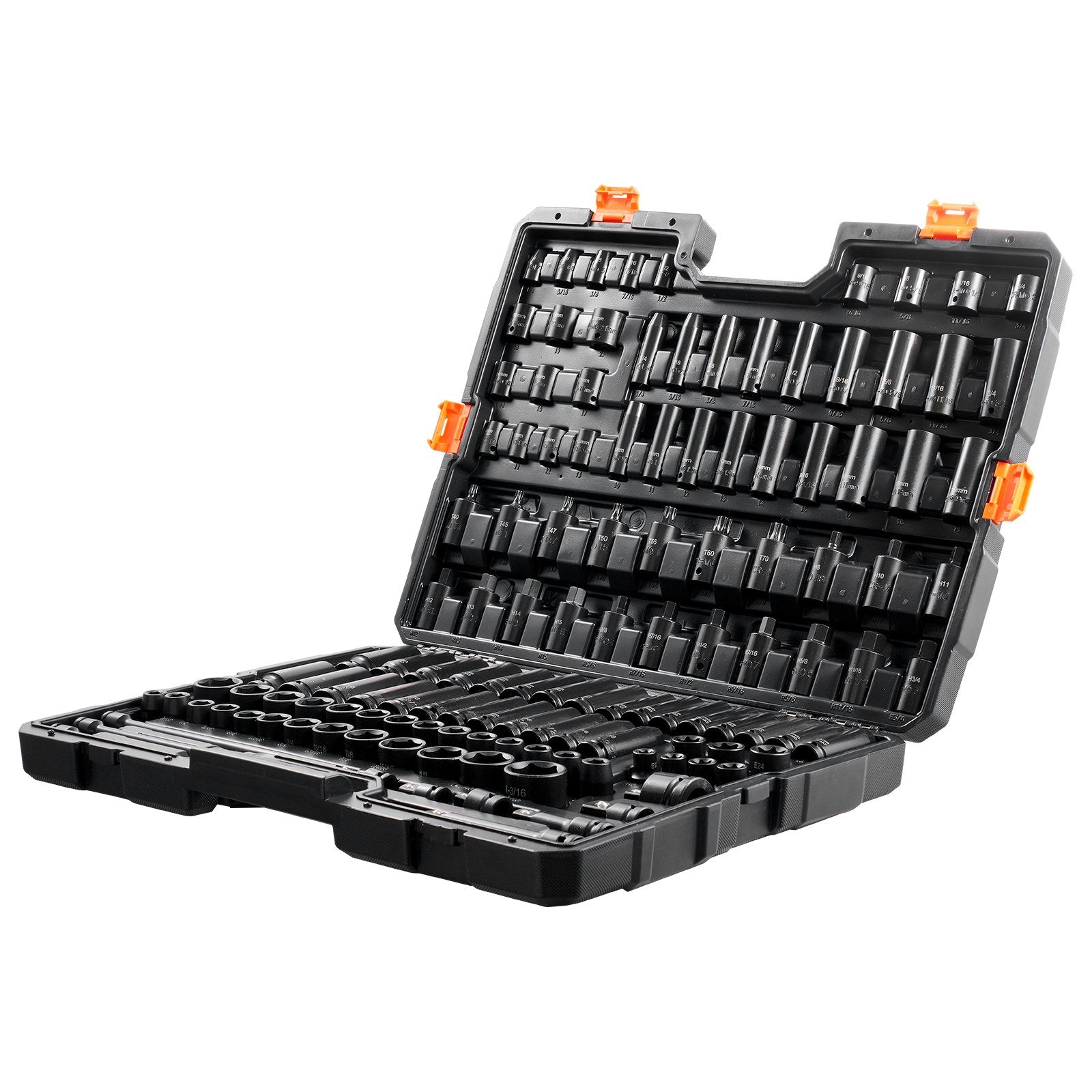 Impact Sockets Set 130PCS 6-Point 3/8" & 1/2" Drive Bit Ratchet Tool Kit V952-CJTTZJ1CRMO1LIEEAV0