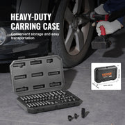 Impact Sockets Set 48pcs 6-Point 1/4" Drive Bit Ratchet Tool Kit Case V952-CJTTZJ1CRMO41B6ARV0