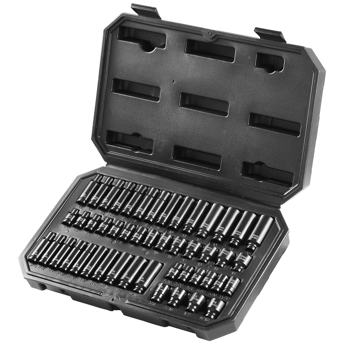 Impact Sockets Set 48pcs 6-Point 1/4" Drive Bit Ratchet Tool Kit Case V952-CJTTZJ1CRMO41B6ARV0