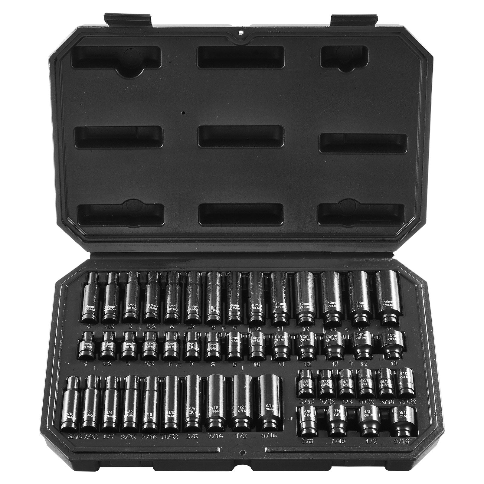 Impact Sockets Set 48pcs 6-Point 1/4" Drive Bit Ratchet Tool Kit Case V952-CJTTZJ1CRMO41B6ARV0