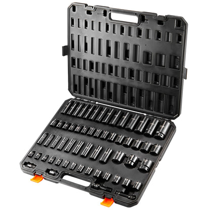 Impact Sockets Set 59pcs 6-Point 3/8" & 1/2" Drive Bit Ratchet Tool Kit V952-CJTTZJ1CRMO53W901V0