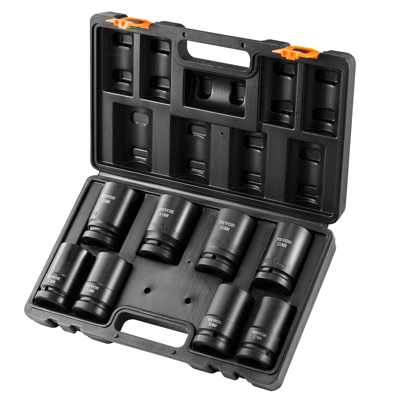 Impact Sockets Set 8pcs 6-Point 1" Drive Bit Ratchet Tool Kit Case V952-CJTTZJ1CRMO8V7TC1V0
