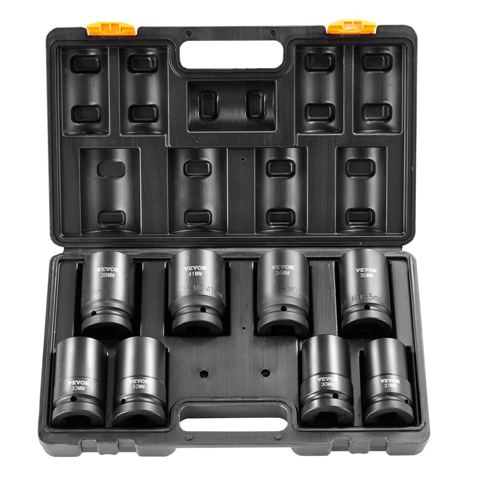 Impact Sockets Set 8pcs 6-Point 1" Drive Bit Ratchet Tool Kit Case V952-CJTTZJ1CRMO8V7TC1V0