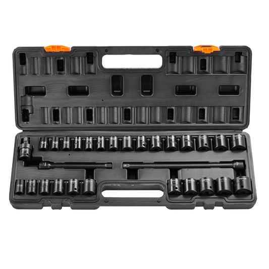 Impact Sockets Set 29pcs 6-Point 3/8in Drive Bit Ratchet Tool Kit Case V952-CJTTZJ1CRV299EO2EV0