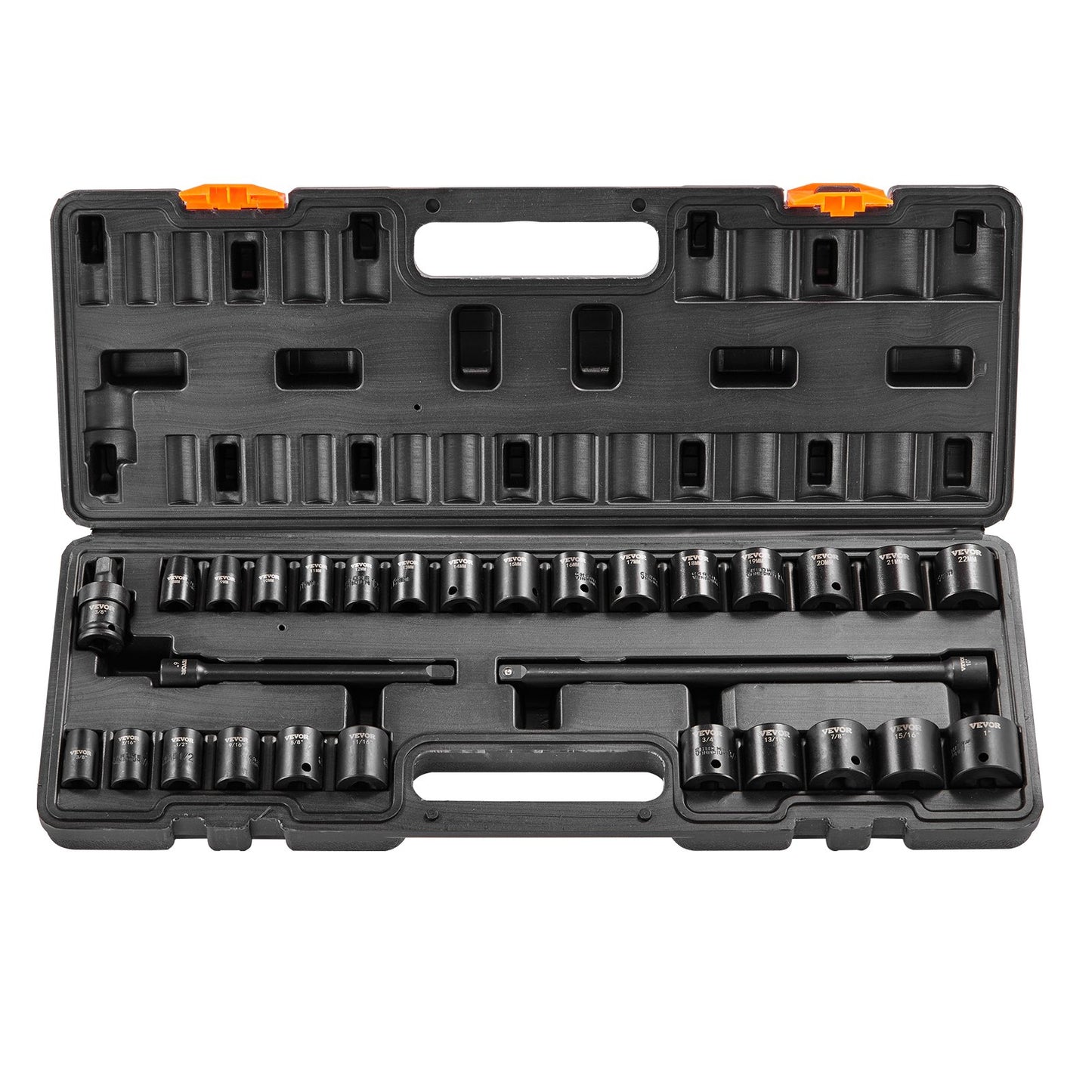 Impact Sockets Set 29pcs 6-Point 3/8in Drive Bit Ratchet Tool Kit Case V952-CJTTZJ1CRV299EO2EV0