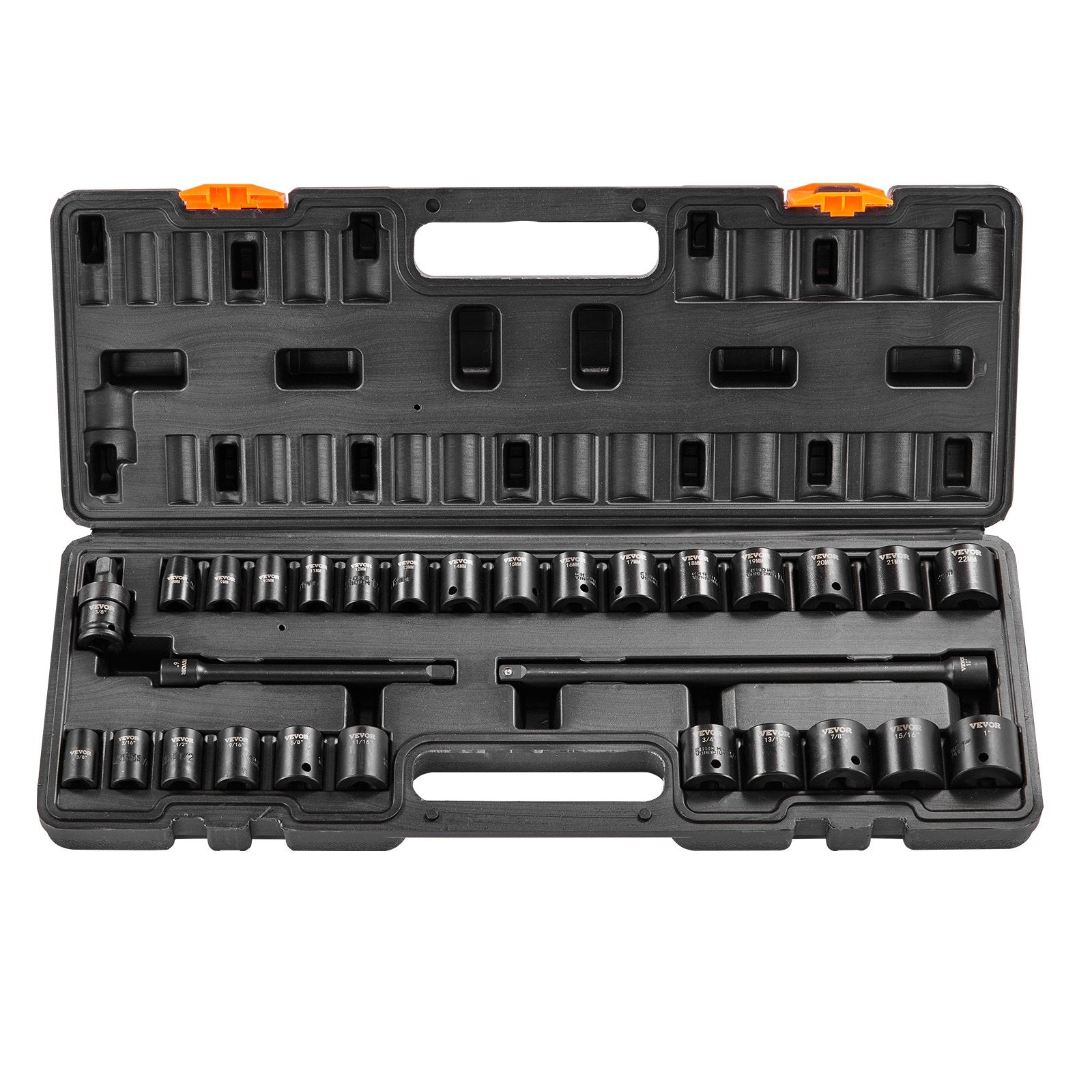 Impact Sockets Set 29pcs 6-Point 3/8in Drive Bit Ratchet Tool Kit Case V952-CJTTZJ1CRV299EO2EV0