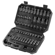 1/4" Drive Impact Socket Set, 55 Piece Deep & Shallow Socket Set SAE 5/32"-9/16" and Metric 4-15mm, 6 Point V952-CJTTZJ1CRV551UAHSV0