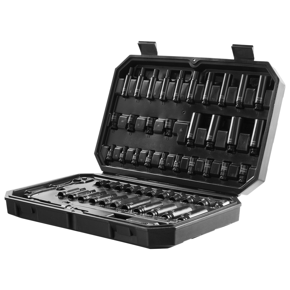 1/4" Drive Impact Socket Set, 55 Piece Deep & Shallow Socket Set SAE 5/32"-9/16" and Metric 4-15mm, 6 Point V952-CJTTZJ1CRV551UAHSV0
