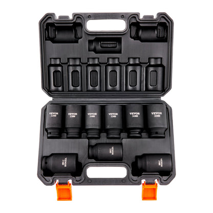 Impact Sockets Set 9pcs 6-Point 1/2in Metric Drive Bit Ratchet Tool Kit V952-CJTTZJCRMO912IFZ2V0