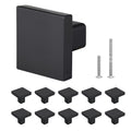 Cabinet Knobs, 10 Pack, 30 mm Black Zinc Alloy Drawer Pulls & Door Handles, Square Kitchen Solid Knobs V952-CJXNFX10PCS031H9B001V0