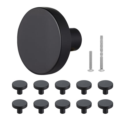 Cabinet Knobs, 10 Pack, 32 mm Black Zinc Alloy Drawer Pulls & Door Handles, Mushroom Kitchen Solid Knobs V952-CJXNJDMGT10PE6O7J001V0