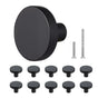 Cabinet Knobs, 10 Pack, 32 mm Black Zinc Alloy Drawer Pulls & Door Handles, Mushroom Kitchen Solid Knobs V952-CJXNJDMGT10PE6O7J001V0
