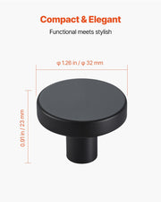 Cabinet Knobs, 10 Pack, 32 mm Black Zinc Alloy Drawer Pulls & Door Handles, Mushroom Kitchen Solid Knobs V952-CJXNJDMGT10PE6O7J001V0