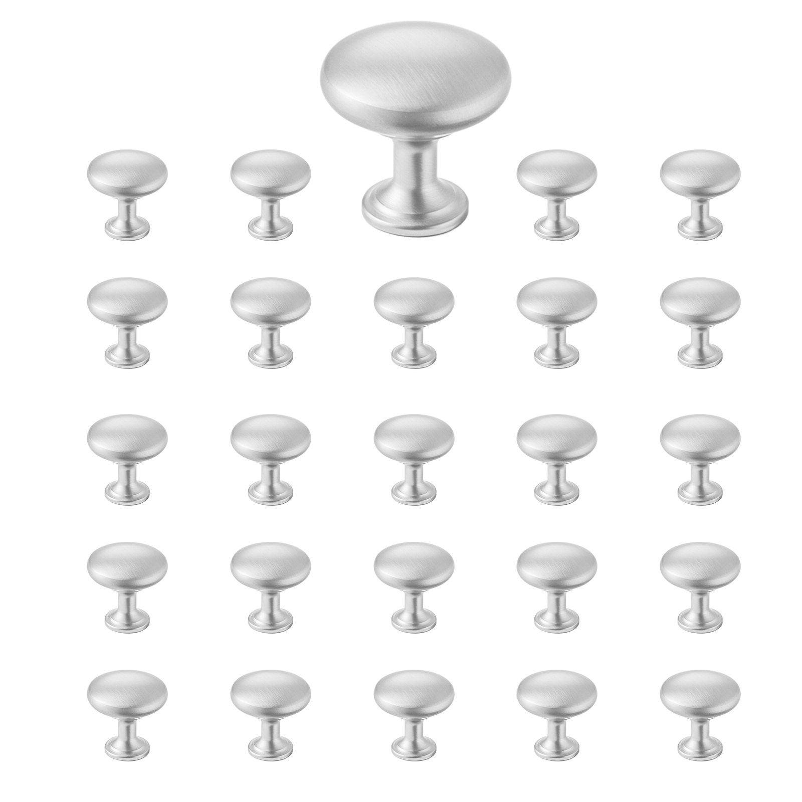 Cabinet Knobs, 25 Pack, 28 mm Zinc Alloy Drawer Pulls Door Handles, Mushroom Kitchen Solid Knobs Dresser V952-CJXNJDMGT25PMSFU4001V0