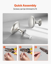 Cabinet Knobs, 25 Pack, 28 mm Zinc Alloy Drawer Pulls Door Handles, Mushroom Kitchen Solid Knobs Dresser V952-CJXNJDMGT25PMSFU4001V0