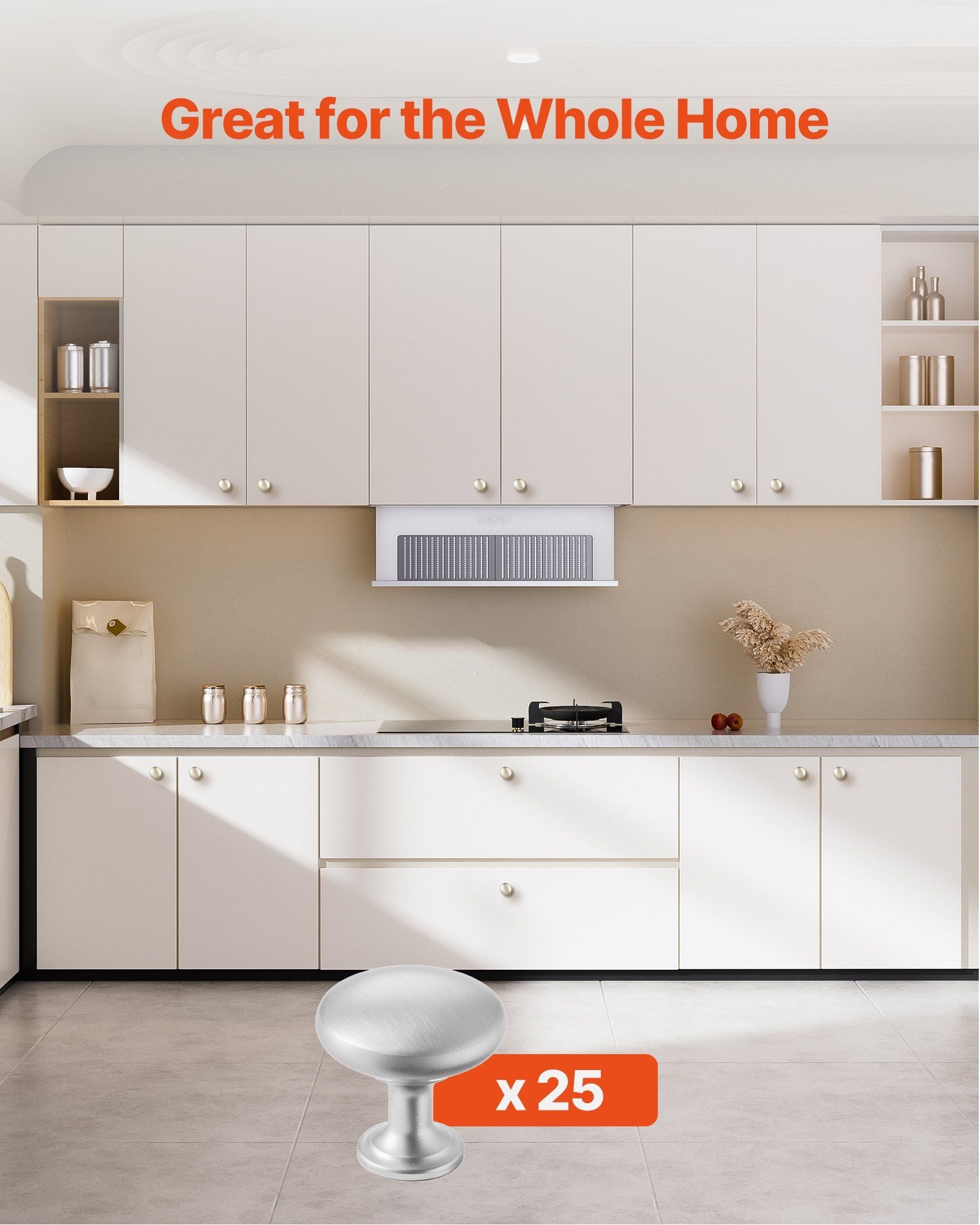 Cabinet Knobs, 25 Pack, 28 mm Zinc Alloy Drawer Pulls Door Handles, Mushroom Kitchen Solid Knobs Dresser V952-CJXNJDMGT25PMSFU4001V0