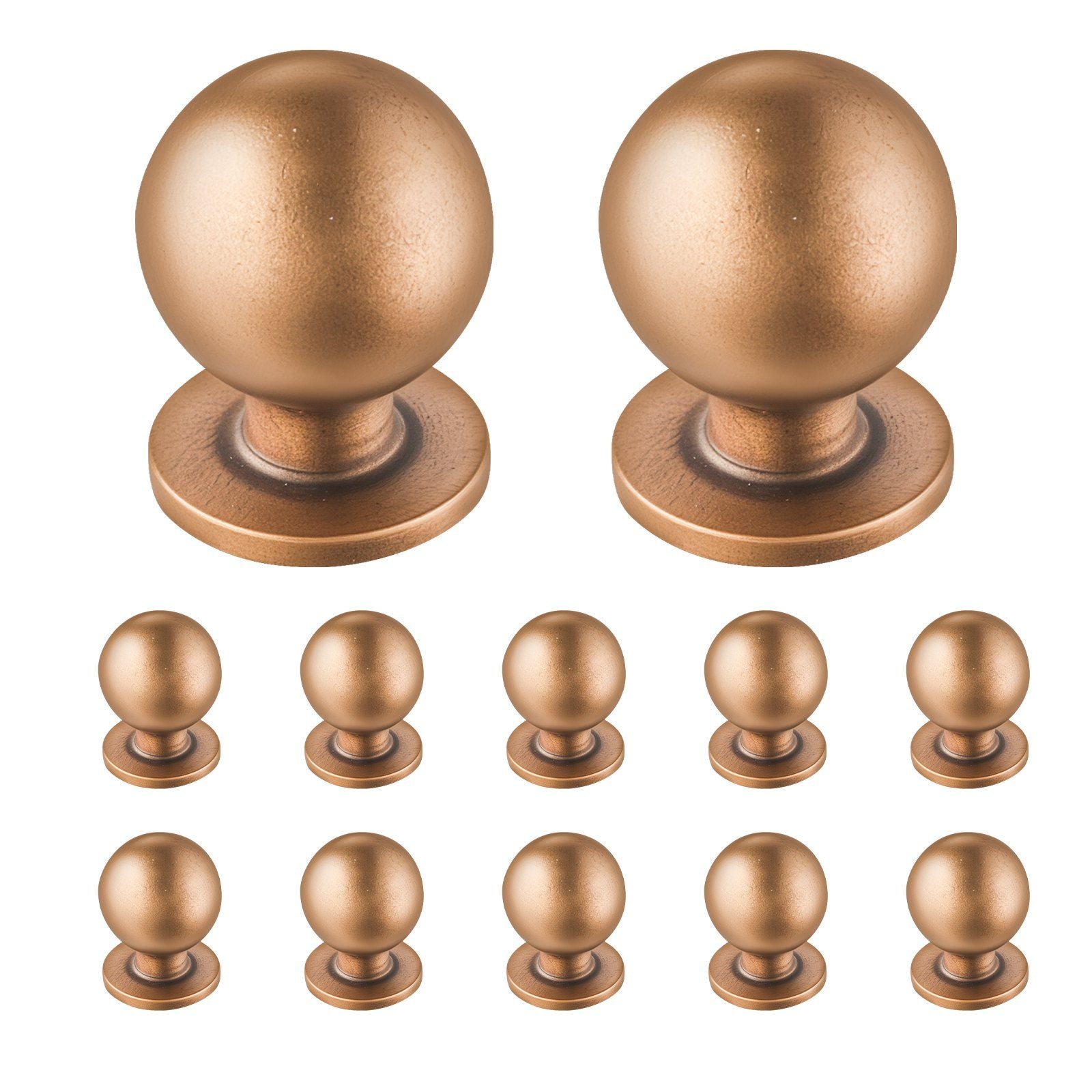 Cabinet Knobs, 12 Pack, 25 mm Zinc Alloy Drawer Pulls Door Handles, Round Kitchen Dresser Solid Knobs V952-CJXNYQ12PCS0E1OAF001V0