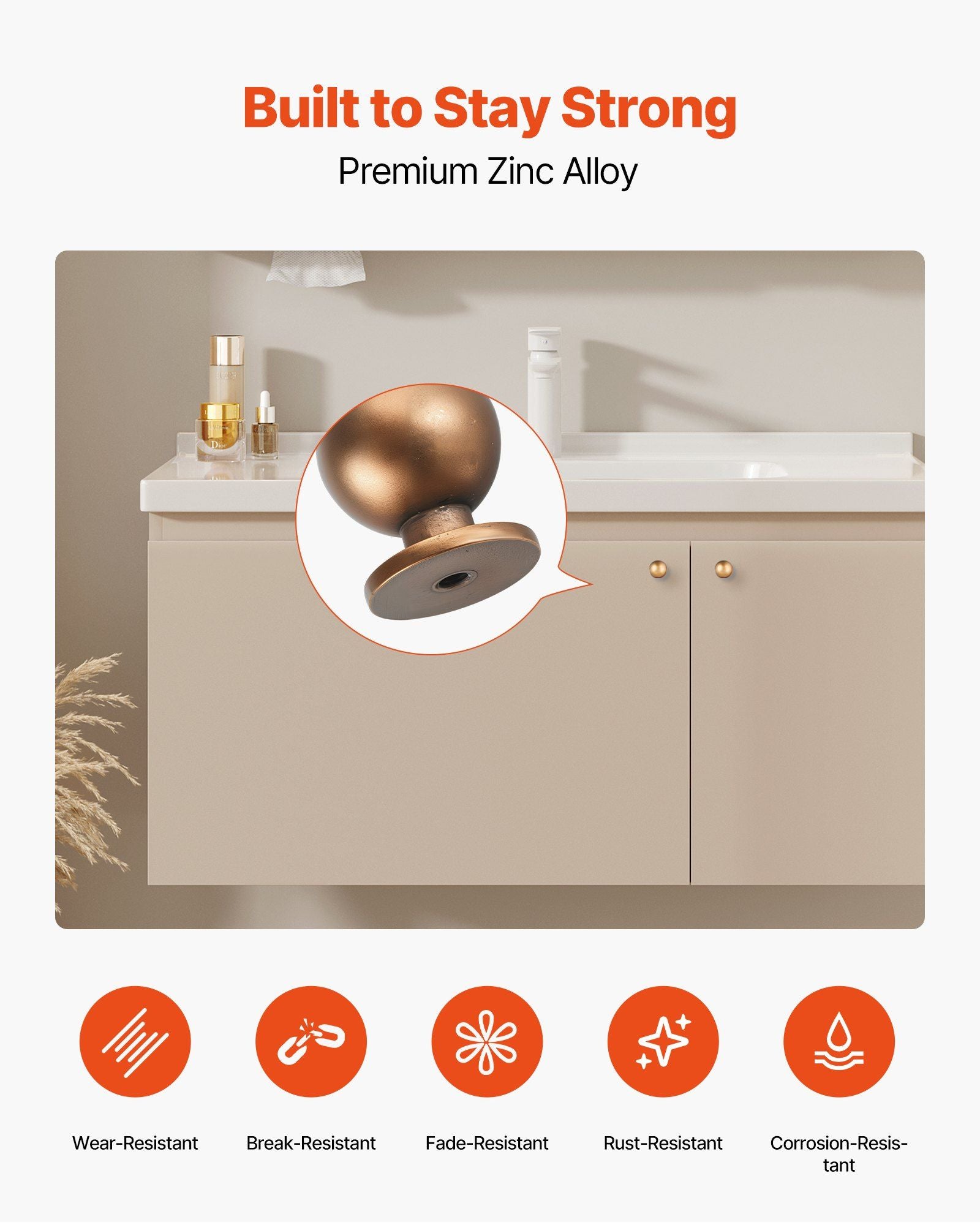 Cabinet Knobs, 12 Pack, 25 mm Zinc Alloy Drawer Pulls Door Handles, Round Kitchen Dresser Solid Knobs V952-CJXNYQ12PCS0E1OAF001V0