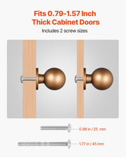 Cabinet Knobs, 12 Pack, 25 mm Zinc Alloy Drawer Pulls Door Handles, Round Kitchen Dresser Solid Knobs V952-CJXNYQ12PCS0E1OAF001V0
