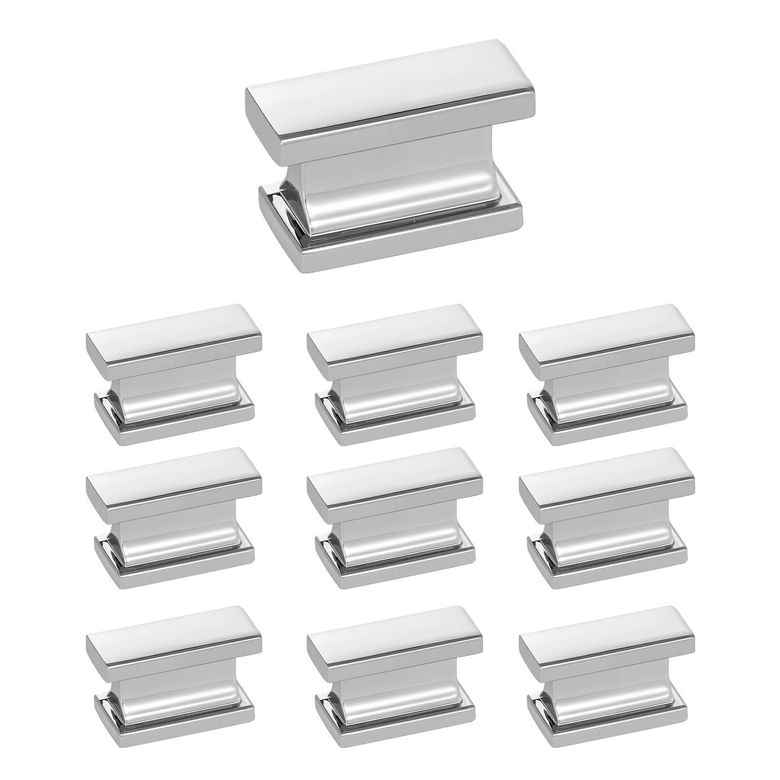 Cabinet Knobs, 10 Pack, 36 mm Zinc Alloy Drawer Pulls Door Handles, Rectangular Kitchen Dresser Solid Knobs, V952-CJXNZTX10PCSQ4CTJ001V0