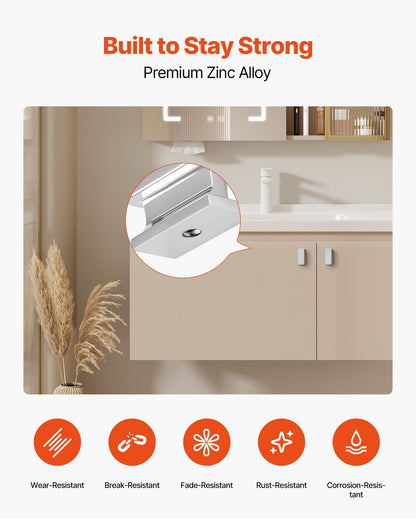 Cabinet Knobs, 10 Pack, 36 mm Zinc Alloy Drawer Pulls Door Handles, Rectangular Kitchen Dresser Solid Knobs, V952-CJXNZTX10PCSQ4CTJ001V0