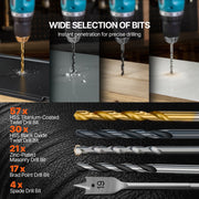 Drill Bit Set, 246 Pieces Drill and Driver Bit Set, Screwdriver Bit Set Suitable for Wood Metal Cement V952-CJZHQZTZ246PK9I75V0