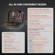 Drill Bit Set, 246 Pieces Drill and Driver Bit Set, Screwdriver Bit Set Suitable for Wood Metal Cement V952-CJZHQZTZ246PK9I75V0
