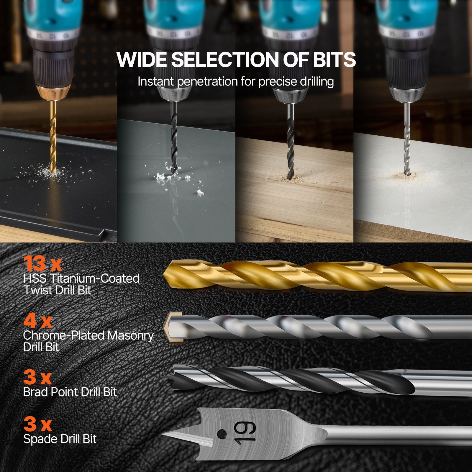 Drill Bit Set 70 PCS Screwdriver Bit Set with Carrying Case Multi-purpose V952-CJZHQZTZ63PC9M2FJV0