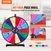 24 inch Spinning Prize Wheel, 14 Slots Tabletop Spinner, Heavy Duty Roulette Wheel with a Dry Erase and 2 V952-CJZLJP24YCGD8WSCVV0