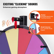 24 inch Spinning Prize Wheel, 14 Slots Tabletop Spinner, Heavy Duty Roulette Wheel with a Dry Erase and 2 V952-CJZLJP24YCGD8WSCVV0