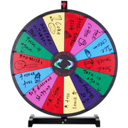24 inch Spinning Prize Wheel, 14 Slots Tabletop Spinner, Heavy Duty Roulette Wheel with a Dry Erase and 2 V952-CJZLJP24YCGD8WSCVV0