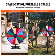 24 inch Spinning Prize Wheel, 14 Slots Spinning Wheel, Roulette Wheel with a Dry Erase and 2 Markers, V952-CJZLJP24YCLDOLAIQV0