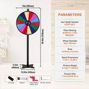 24 inch Spinning Prize Wheel, 14 Slots Spinning Wheel, Roulette Wheel with a Dry Erase and 2 Markers, V952-CJZLJP24YCLDOLAIQV0