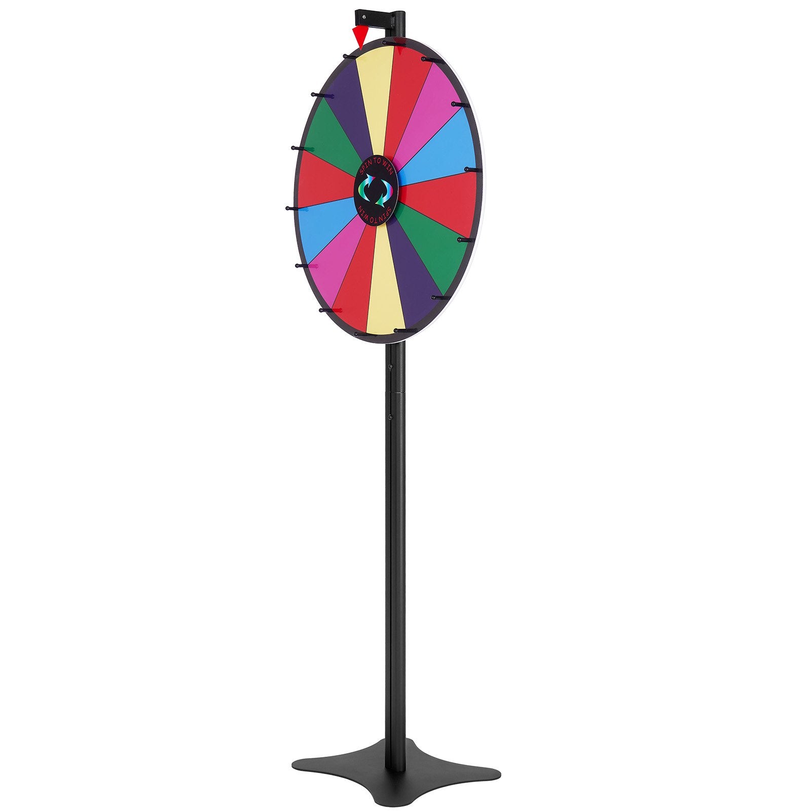 24 inch Spinning Prize Wheel, 14 Slots Spinning Wheel, Roulette Wheel with a Dry Erase and 2 Markers, V952-CJZLJP24YCLDOLAIQV0