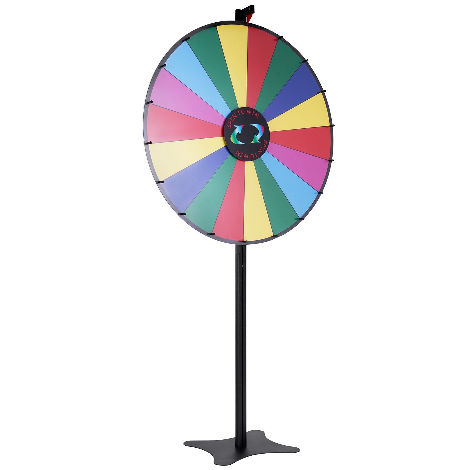 36 inch Spinning Prize Wheel, 18 Slots Spinning Wheel, Roulette Wheel with a Dry Erase and 2 Markers, V952-CJZLJP36YCLD348OOV0