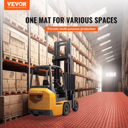 Garage Tiles Interlocking, 12 x 12 x 0.53 inch 25 Pack Garage Floor Covering Tiles, Non-Slip Double-Sided V952-CKDDHSJ251212BWPIV0