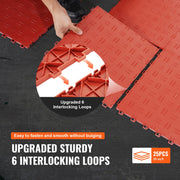 Garage Tiles Interlocking, 12 x 12 x 0.53 inch 25 Pack Garage Floor Covering Tiles, Non-Slip Double-Sided V952-CKDDHSJ251212BWPIV0