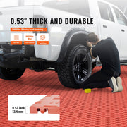 Garage Tiles Interlocking 12x12 in 50 Pack Garage Flooring Tiles Red V952-CKDDHSJ501212FZ13V0