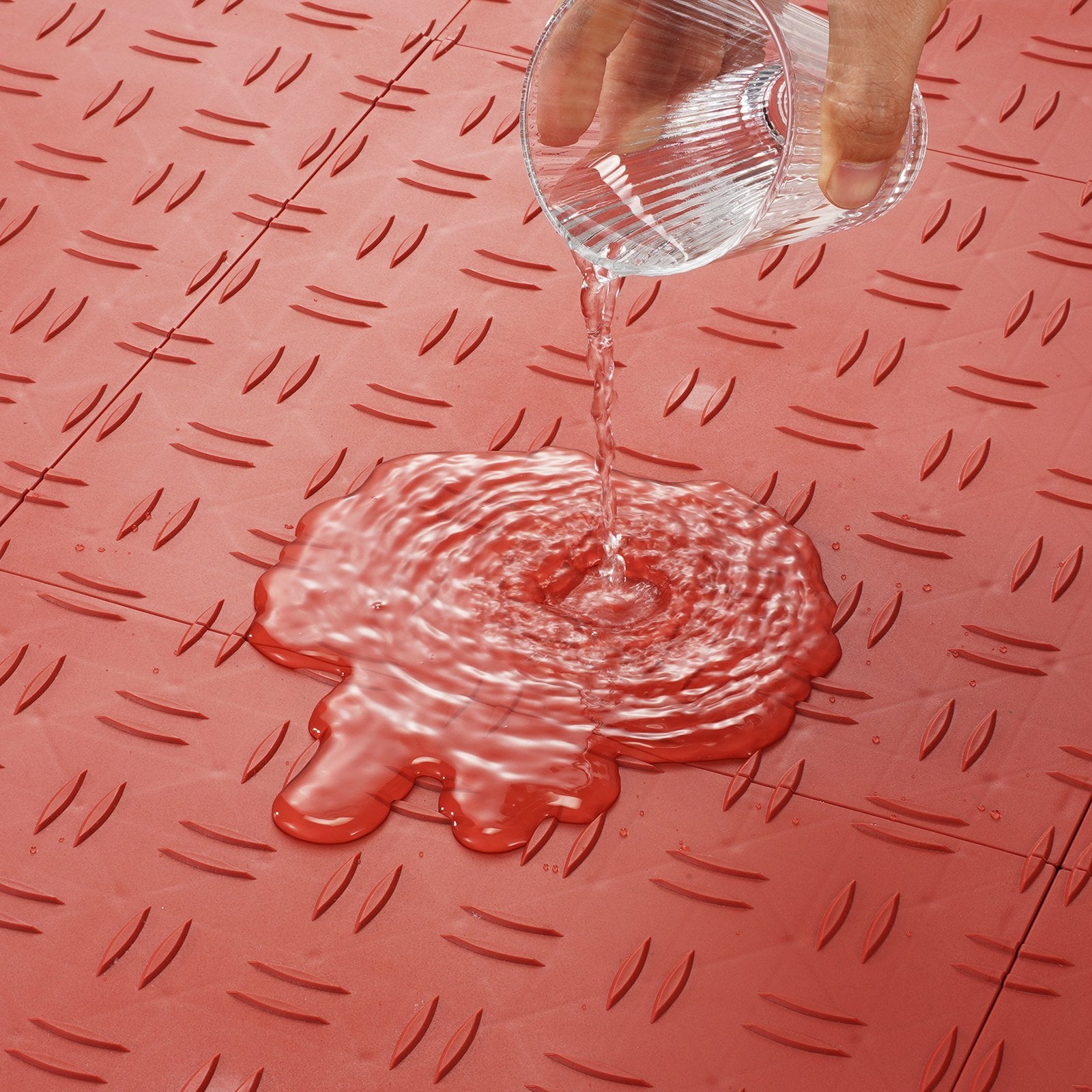 Garage Tiles Interlocking 12x12 in 50 Pack Garage Flooring Tiles Red V952-CKDDHSJ501212FZ13V0