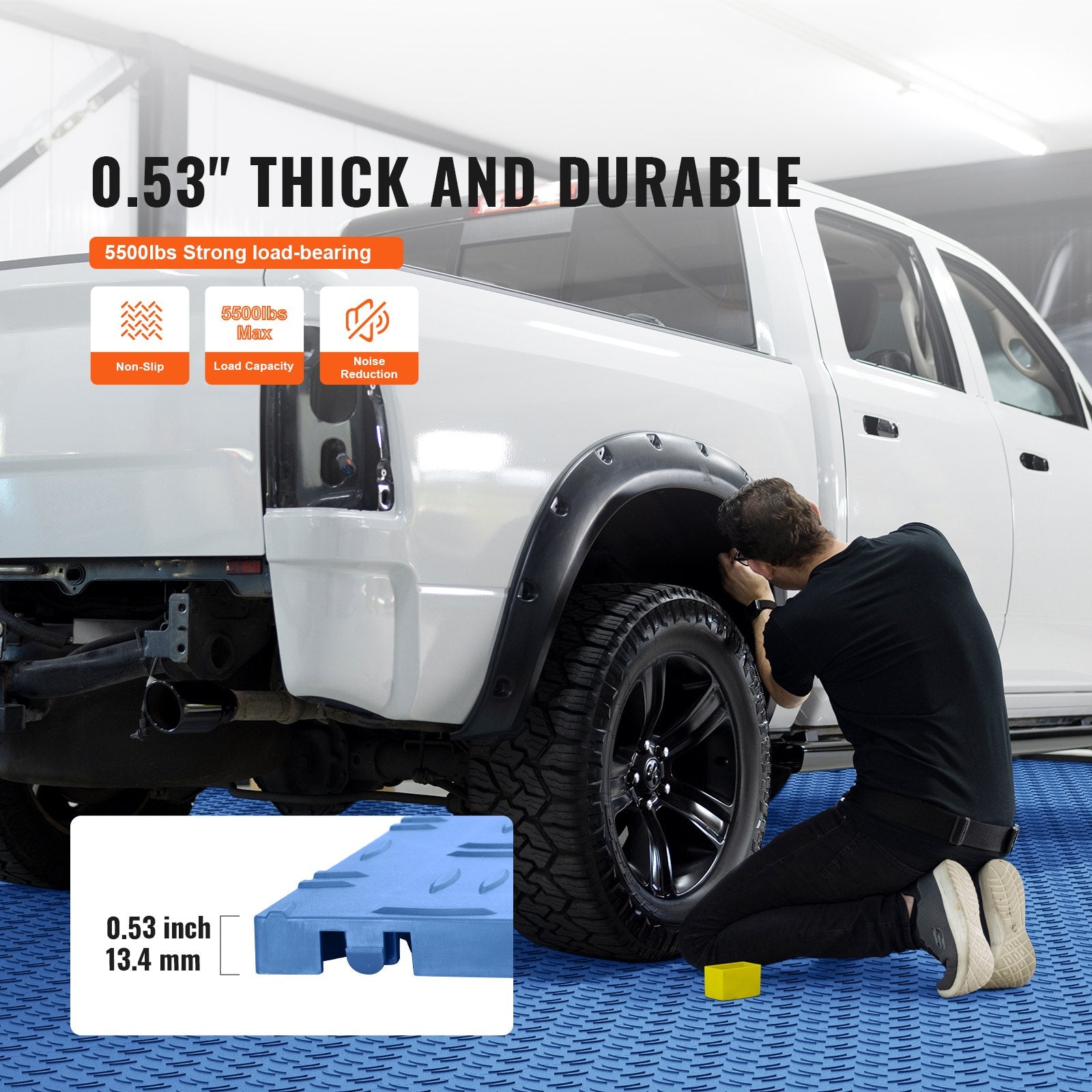 Garage Tiles Interlocking 12x12 in 25 Pack Garage Flooring Tiles Blue V952-CKDDLSJ251212C791V0