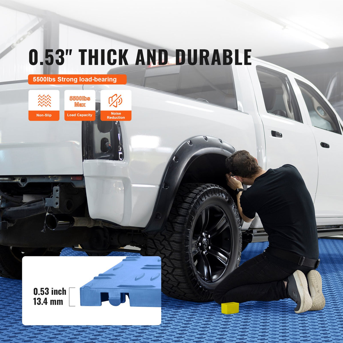 Garage Tiles Interlocking 12x12 in 25 Pack Garage Flooring Tiles Blue V952-CKDDLSJ251212C791V0