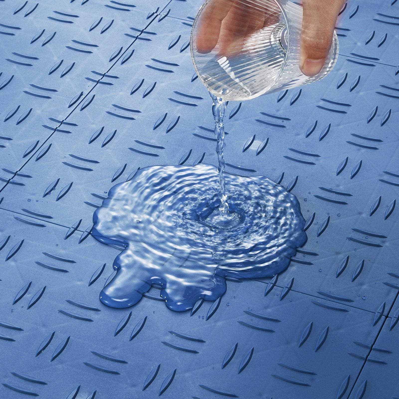 Garage Tiles Interlocking 12x12 in 25 Pack Garage Flooring Tiles Blue V952-CKDDLSJ251212C791V0