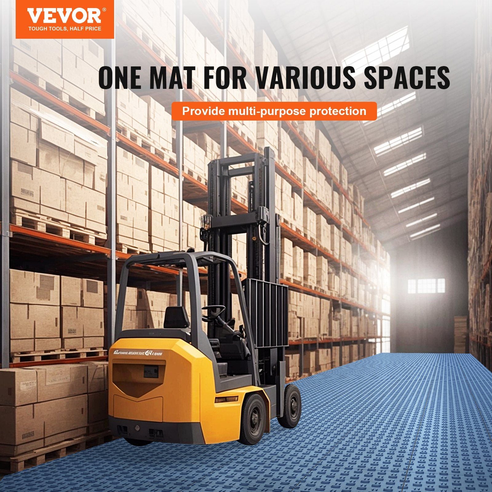 Garage Tiles Interlocking, 305 x 305 x 13.4 mm 50 Pack Garage Floor Covering Tiles, Non-Slip Double-Sided V952-CKDDLSJ501212K34WV0