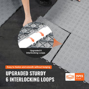 Garage Tiles Interlocking, 305 x 305 x 13.4 mm 25 Pack Garage Floor Covering Tiles, Non-Slip Double-Sided V952-CKDDYSJ2512128VEAV0