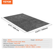 Waterproof Garage Floor Mat for Under Car, 1.49x1.8M Compact Size Heavy Duty Containment Mat with Strong V952-CKDT49X6HHS0UQDY5V0