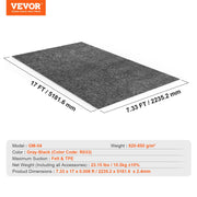 Garage Floor Mat, 2.25 x 5.2 M Waterproof Protection from Water,Snow, Rain,Mud and Oil for Cars, Non-slip V952-CKDT7417HHS0ZZ0HQV0