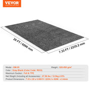 Garage Floor Mat, 2.28 x 6.1 M Waterproof Protection from Water,Snow, Rain,Mud and Oil for Cars, Non-slip V952-CKDT7520HHS06CFJFV0