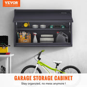 Metal Storage Cabinet, 54.4 kg Load Capacity per Shelf, 50.8 cm Tall Wall-Mounted Powder-Coating Steel Garage V952-CKGJJXJSBGJHHZ7OJV0