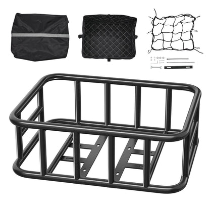 Rear Bike Basket Large Bicycle Basket with Cargo Net Rainproof Cover Liner V952-CKHXJSGZYNCBP96PNV0