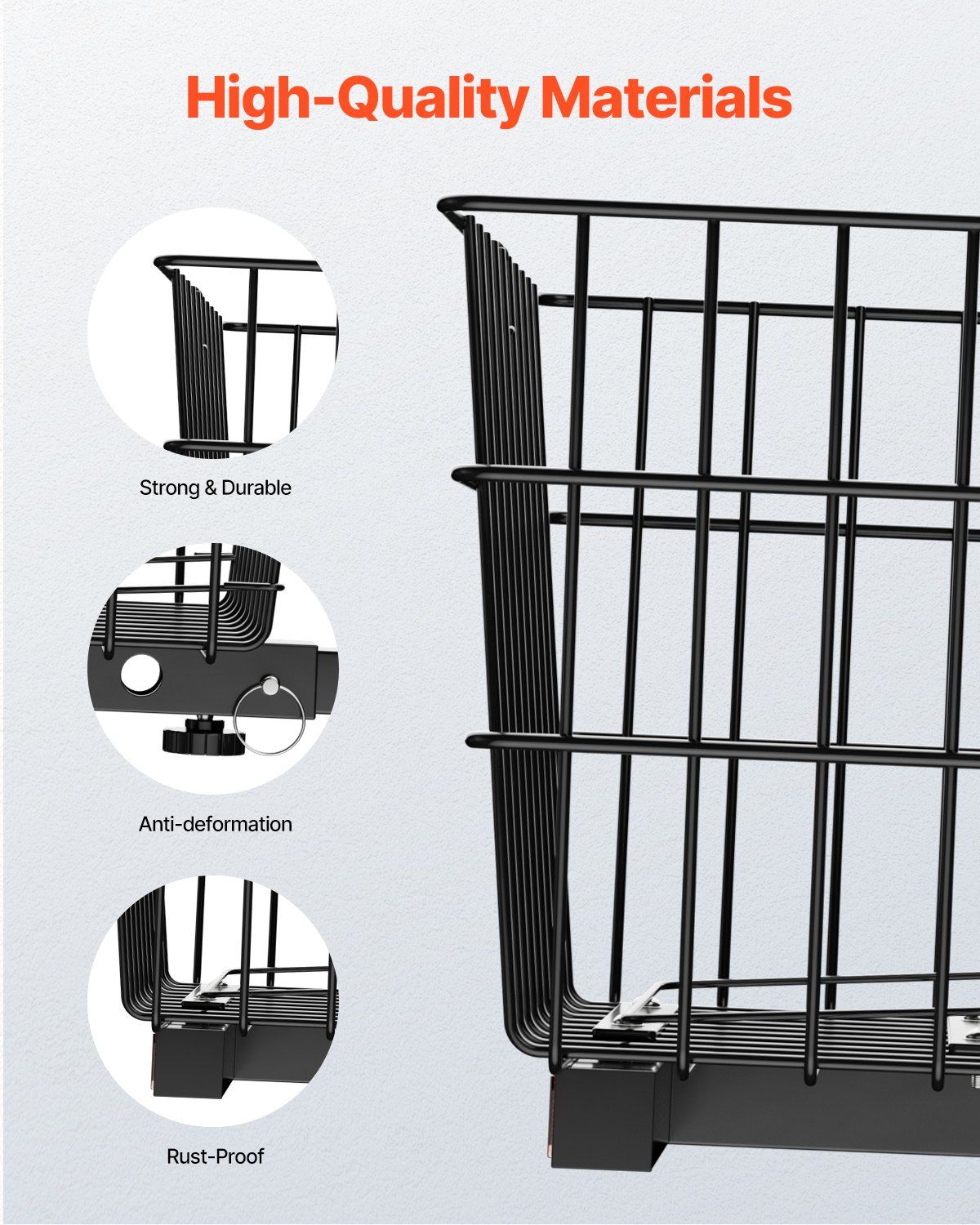 Scooter Rear Basket, Heavy Duty Metal Wire Basket with Handle, Spacious Cargo Basket, Works with 1-inch V952-CKHXJSSZWNCBHGDPJV0